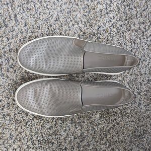 VINCE Gray Slip On Shoes